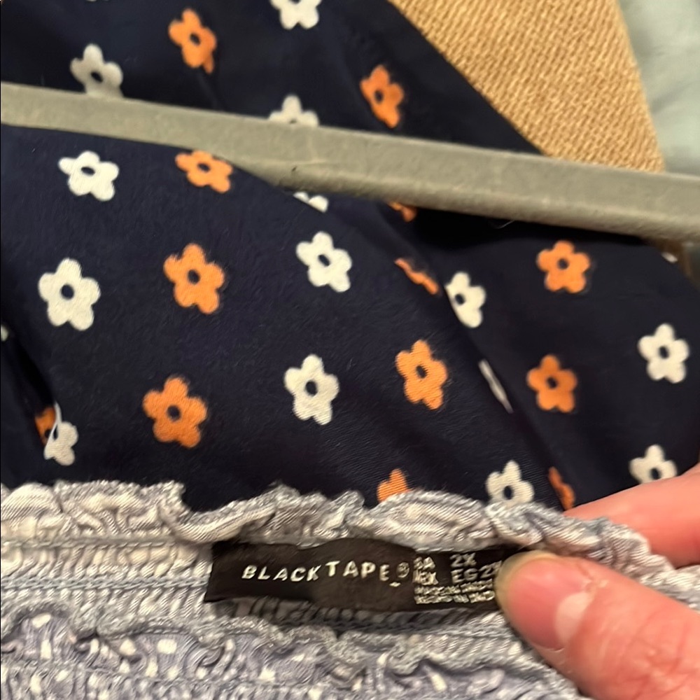 Blue Patterned Blouse - Picture 2 of 2